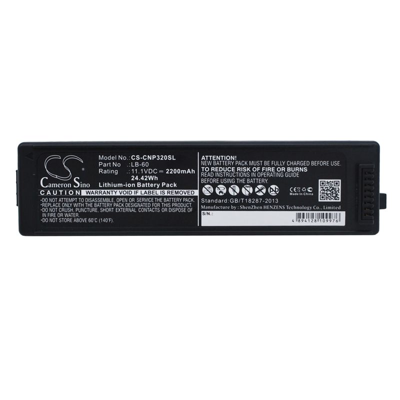 Li-ion Battery Fits Canon, Lk-62, Pixma I260, Pixma I320 11.1v, 2200mah Printer Cameron Sino Technology Limited