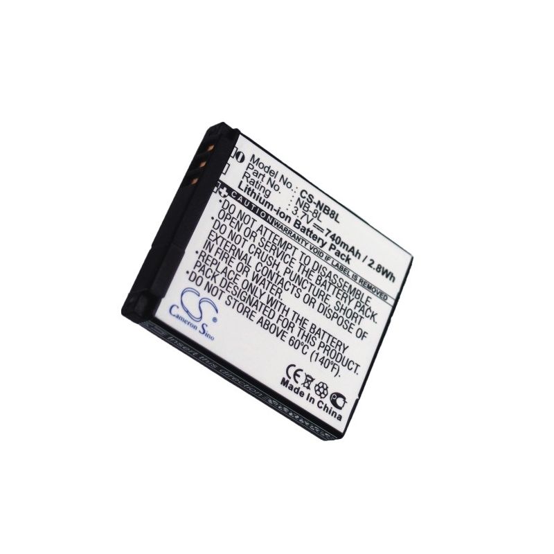 Li-ion Battery Fits Canon, Powershot A2200, Powershot A3000, Powershot A3000 Is 3.7v, 740mah Camera Cameron Sino Technology Limited