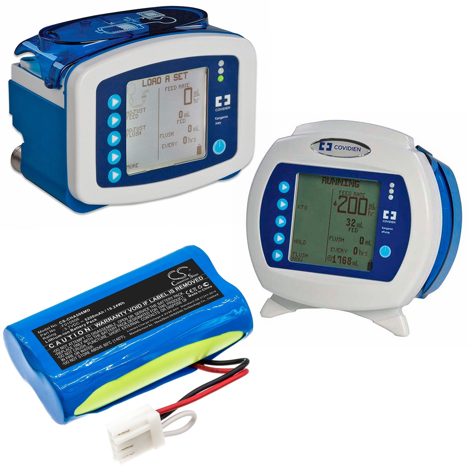 Li-ion Battery fits Cardinalhealth, Kangaroo Joey, Kangaroo Joey Enteral Feeding Pump 3.7V, 5200mAh Medical Cameron Sino Technology Limited