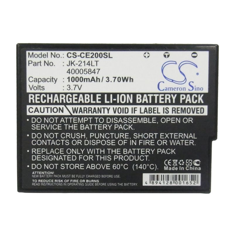 Li-ion Battery fits Casio, Cassiopeia K-835pu, Cassiopeia E-200, Cassiopeia E200g 3.7V, 1000mAh PDA & Pocket PC Cameron Sino Technology Limited