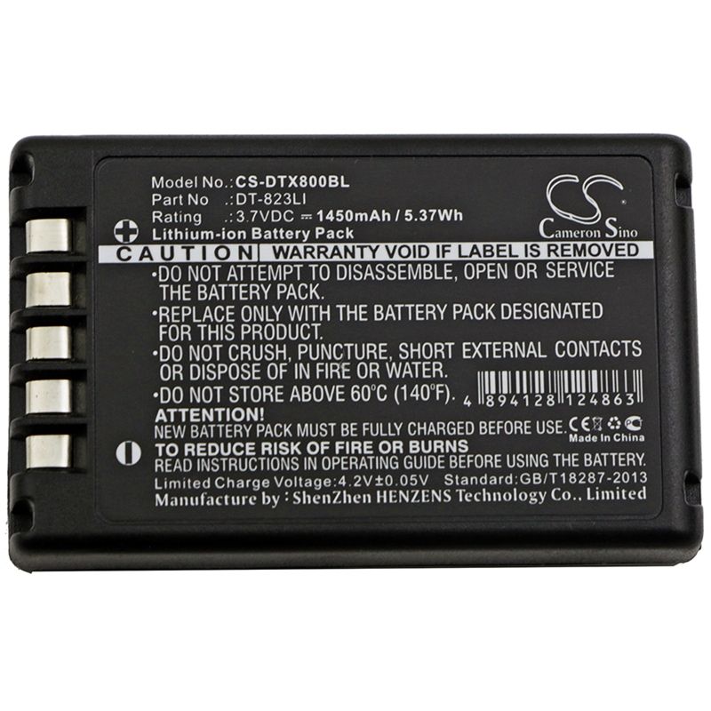 Li-ion Battery fits Casio, Dt-800, Dt-810 3.7V, 1450mAh Barcode Scanner Cameron Sino Technology Limited