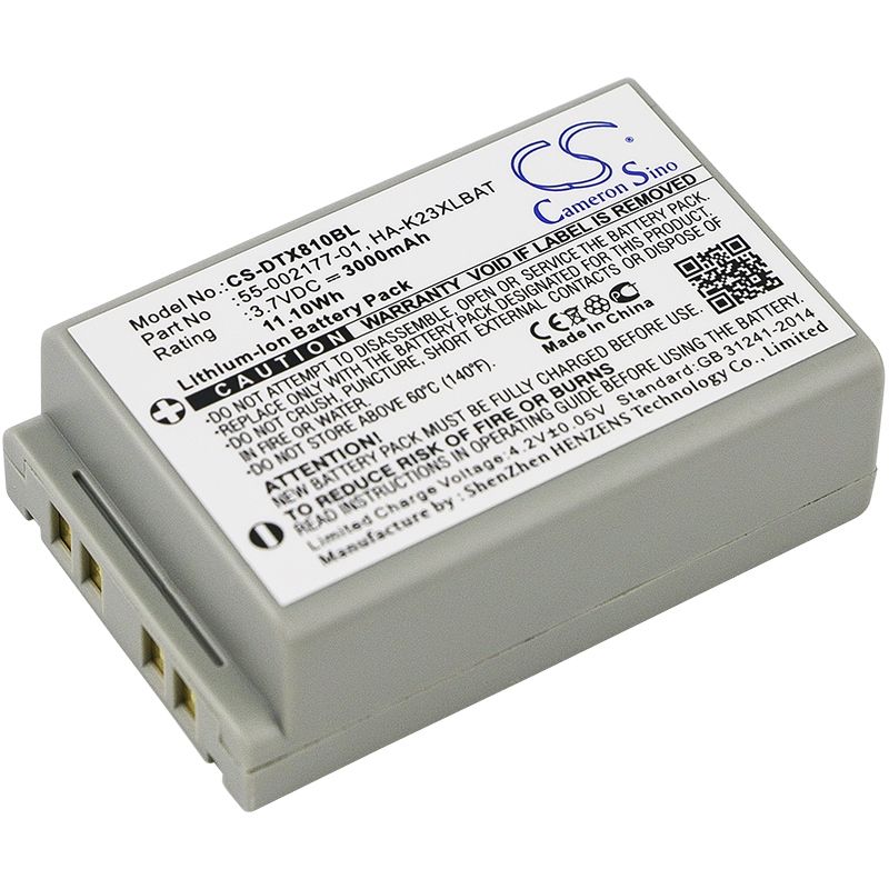 Li-ion Battery fits Casio, Dt-x200, Dt-x200-10e, Dt-x200-20e 3.7V, 3000mAh Barcode Scanner Cameron Sino Technology Limited