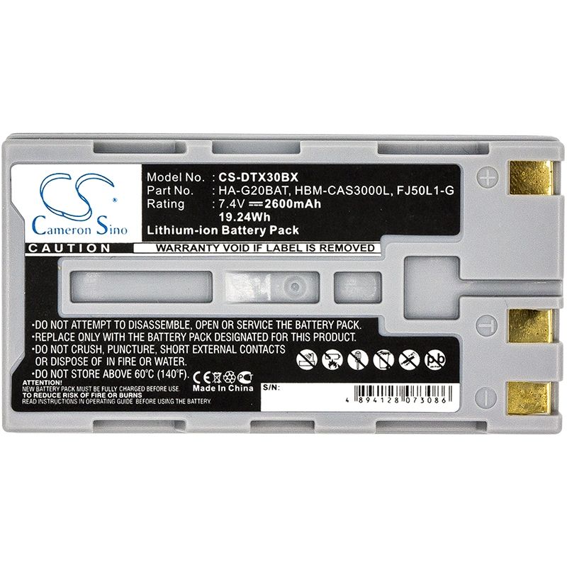 Li-ion Battery fits Casio, Dt-x30, Dt-x30g, Dt-x30gr-30c 7.4V, 2600mAh Barcode Scanner Cameron Sino Technology Limited
