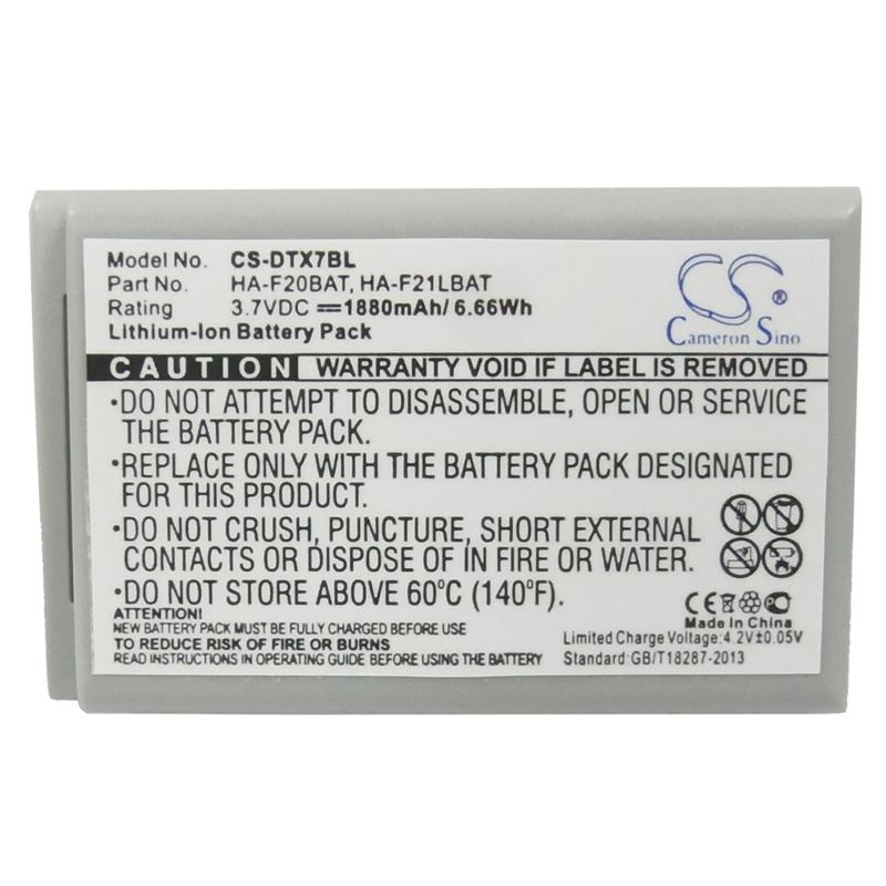 Li-ion Battery fits Casio, Dt-x7, Dt-x7m10e, Dt-x7m10r 3.7V, 1880mAh Barcode Scanner Cameron Sino Technology Limited