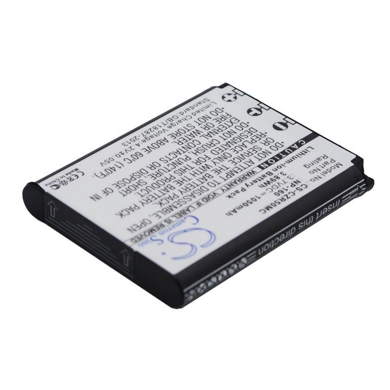 Li-ion Battery fits Casio, Exilim Ex-fc500, Exilim Ex-zr50, Exilim Ex-zr55 3.7V, 1050mAh Camera Cameron Sino Technology Limited
