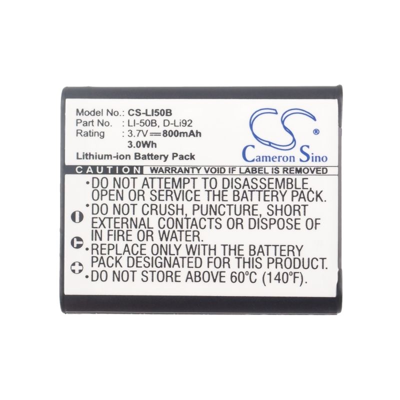 Li-ion Battery Fits Casio, Exilim Ex-tr10, Exilim Ex-tr100, Exilim Ex-tr10be 3.7v, 800mah Camera Cameron Sino Technology Limited