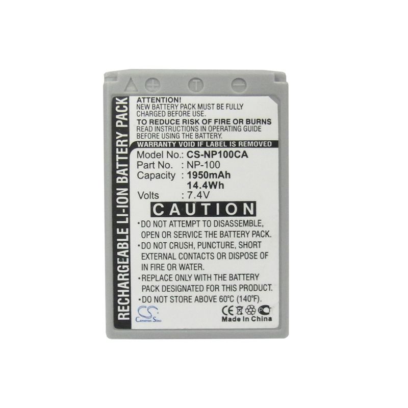 Li-ion Battery Fits Casio, Exilim Pro Ex-f1, Exilim Pro Ex-f1bk, 7.4v, 1950mah Camera Cameron Sino Technology Limited