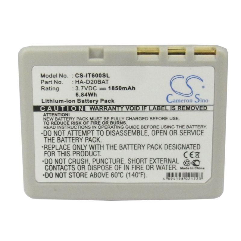 Li-ion Battery fits Casio, Ha-020lbat, Ha-d20bat, Ha-d21lbat 3.7V, 1850mAh Barcode Scanner Cameron Sino Technology Limited