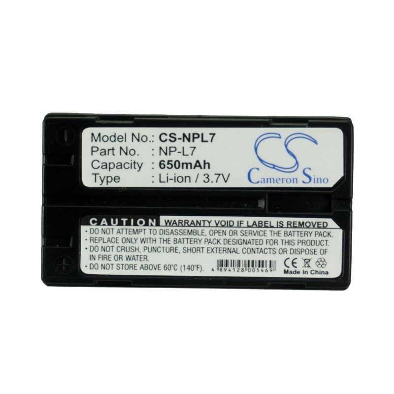 Li-ion Battery fits Casio, Qv3000-propack, Qv-3ex, Qv-ex3 7.4V, 650mAh Camera Cameron Sino Technology Limited