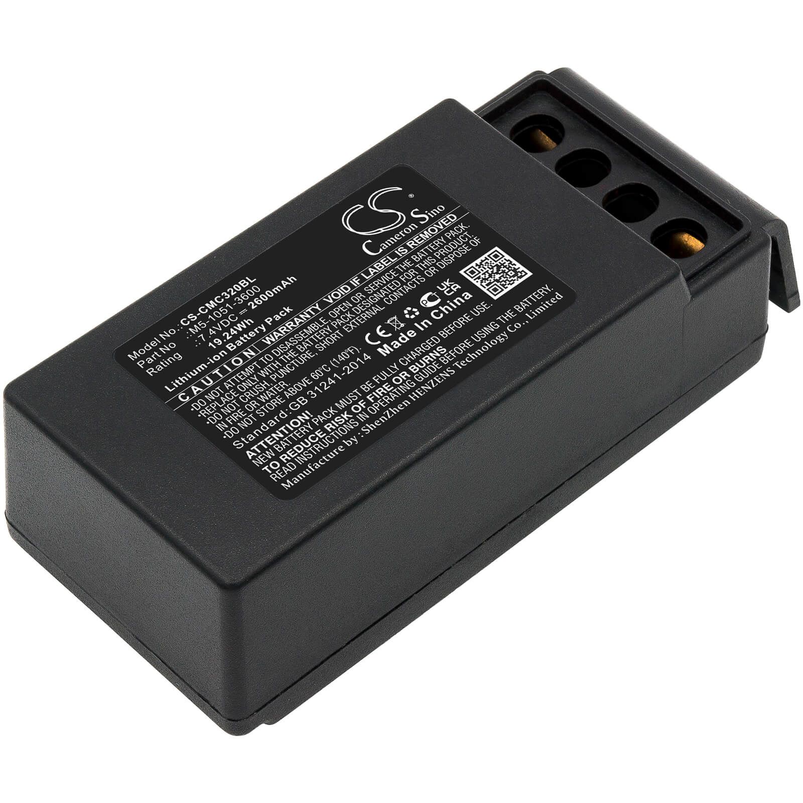 Li-ion Battery fits Cavotec, M9-1051-3600 Ex, Mc-3, Mc-3000 7.4V, 2600mAh Crane Remote Control Cameron Sino Technology Limited