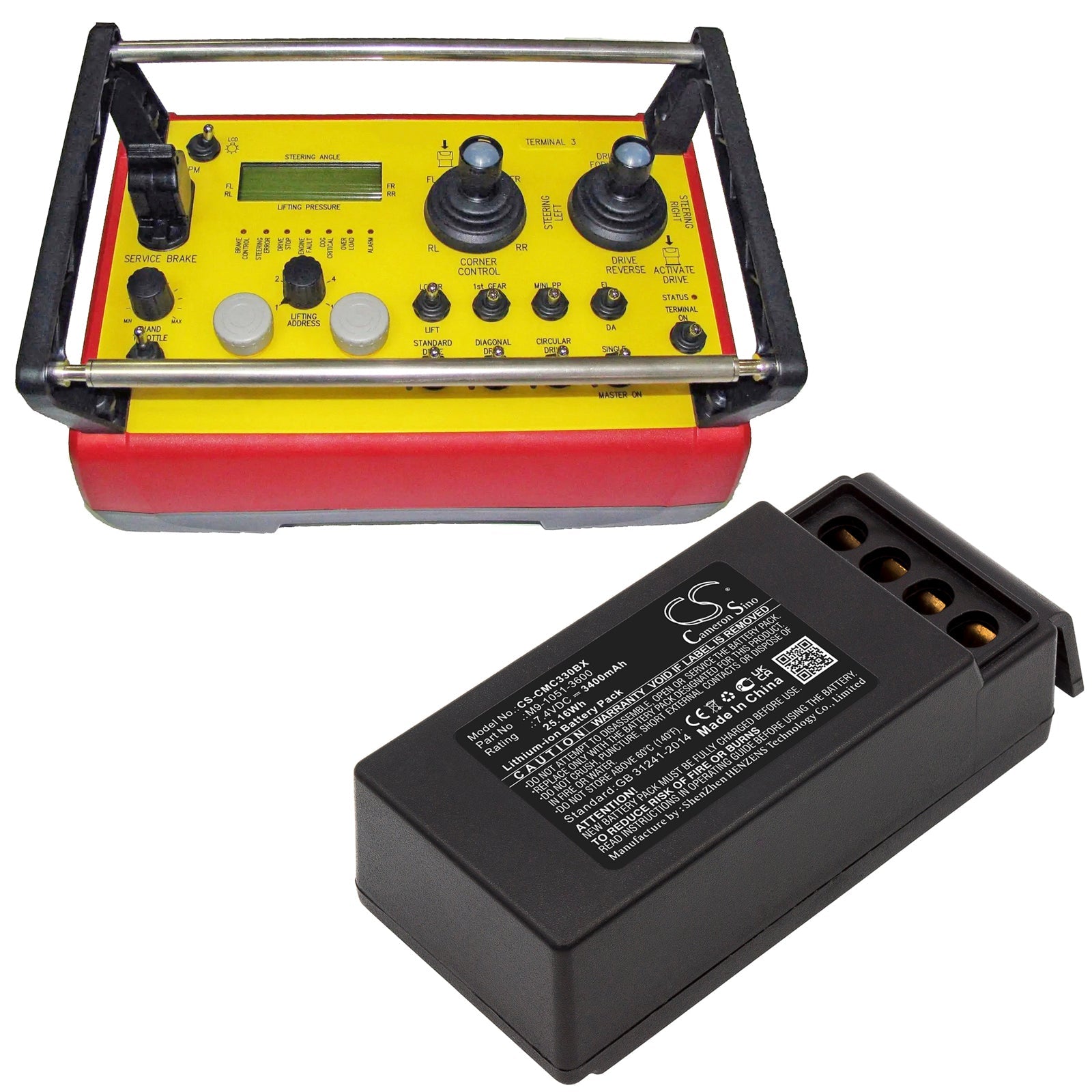 Li-ion Battery fits Cavotec, Mc3300 7.4V, 3400mAh Crane Remote Control Cameron Sino Technology Limited