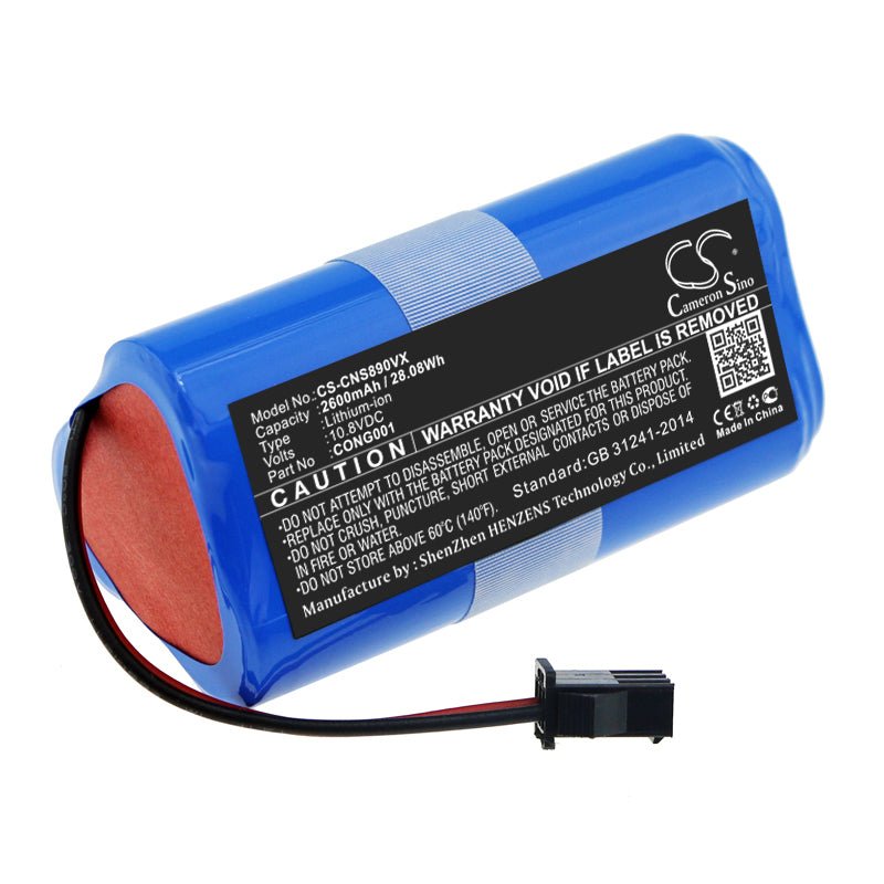 Li-ion Battery fits Cecotec, Cong0001 10.8V, 2600mAh Vacuum Cameron Sino Technology Limited