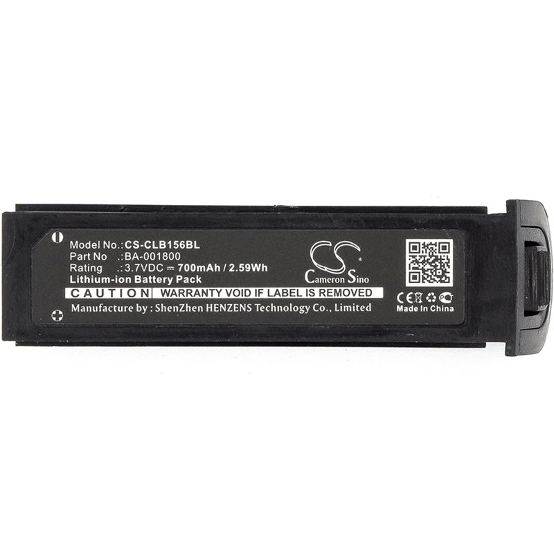 Li-ion Battery fits Cipherlab, 1560, 1562, 1564 3.7V, 700mAh Barcode Scanner Cameron Sino Technology Limited