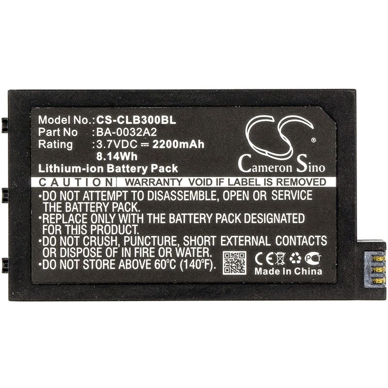 Li-ion Battery fits Cipherlab, Cp30, Cp30-l 3.7V, 2200mAh Barcode Scanner Cameron Sino Technology Limited
