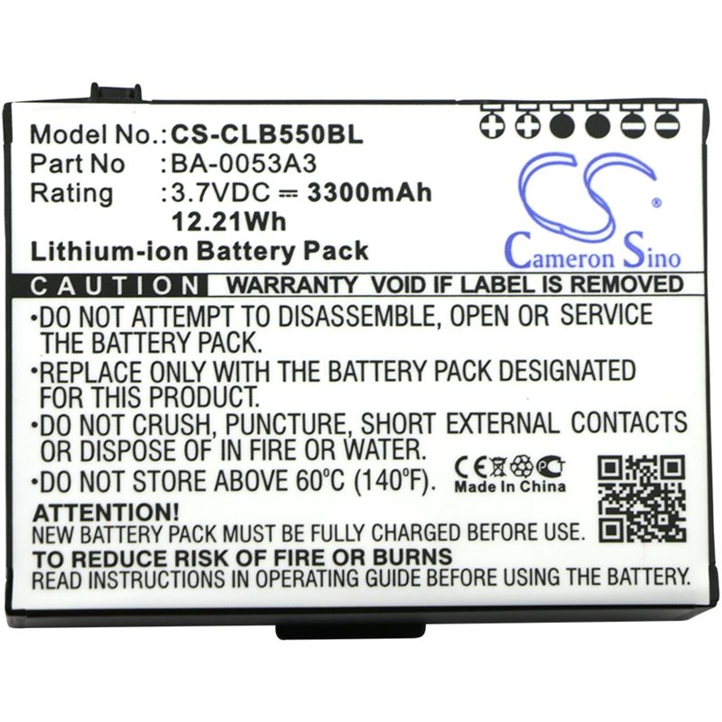 Li-ion Battery fits Cipherlab, Cp50, Cp55 3.7V, 3300mAh Barcode Scanner Cameron Sino Technology Limited