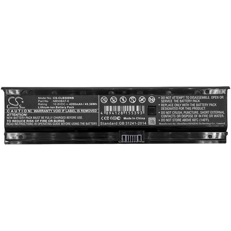 Li-ion Battery fits Cjscope, Qx-350 Rx, Clevo 10.8V, 4200mAh Notebook & Laptop Cameron Sino Technology Limited