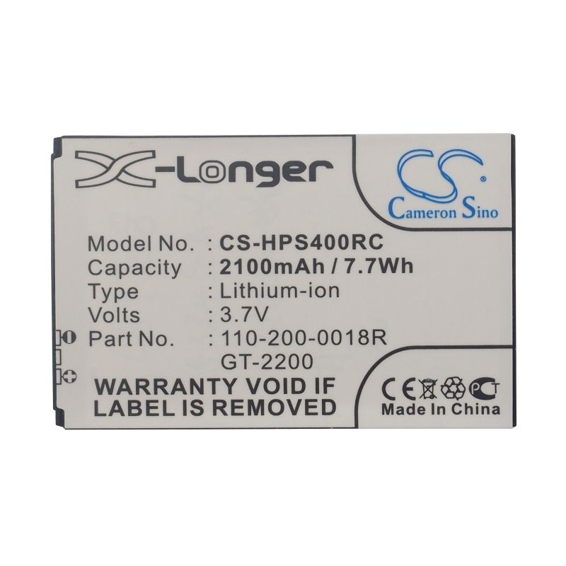Li-ion Battery fits Clear, Apollo 4g, Hotspot 4g Apollo, Hotspot Spot 4g 3.7V, 2100mAh Hotspot Cameron Sino Technology Limited