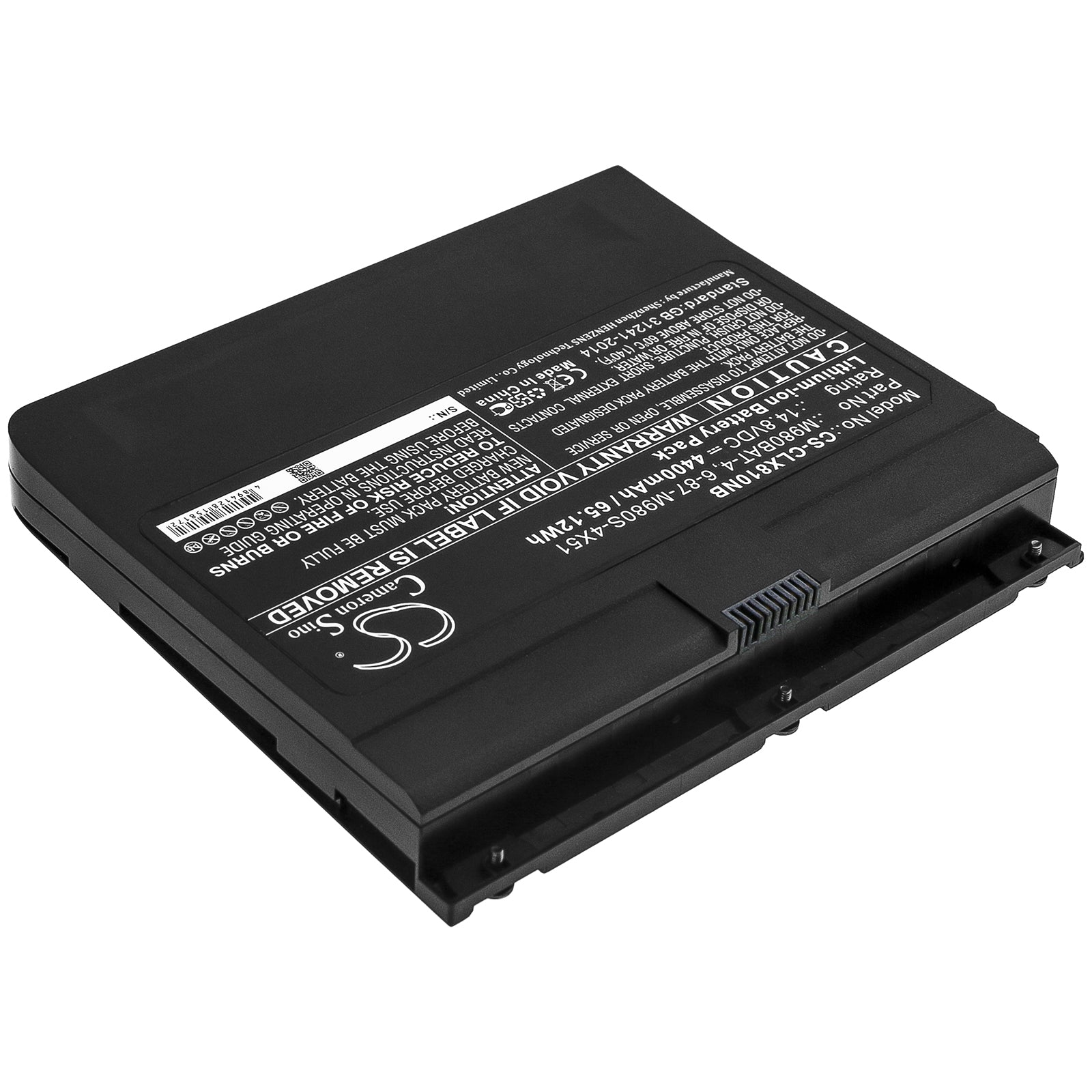 Li-ion Battery fits Clevo, 6-87-m980s-4x51, M980bat-4 14.8V, 4400mAh Computer Cameron Sino Technology Limited (Suspended)