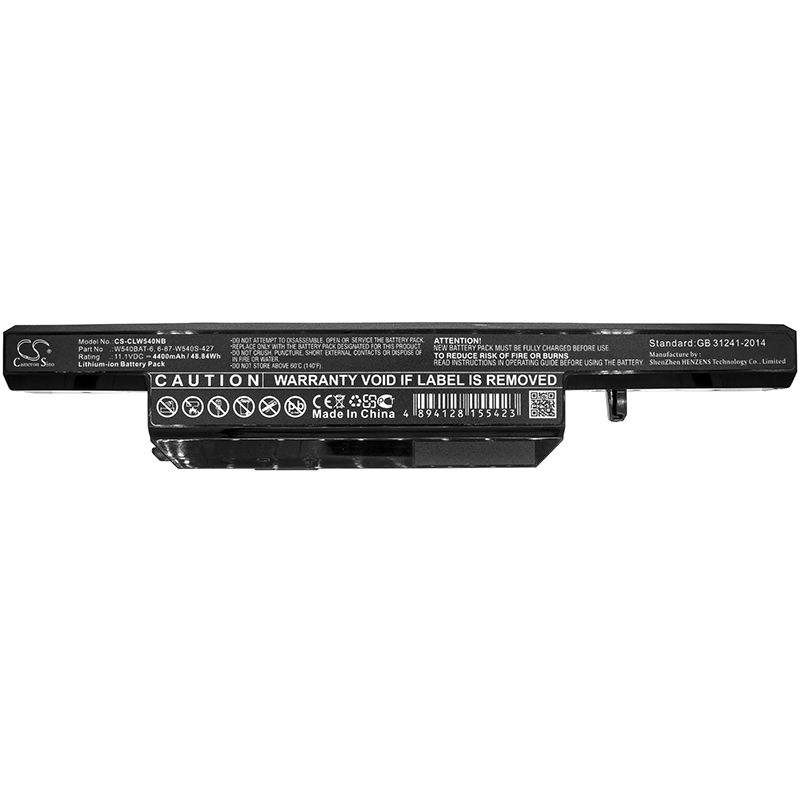 Li-ion Battery fits Clevo, Aquado M1519, Nexoc B509ii 11.1V, 4400mAh Notebook & Laptop Cameron Sino Technology Limited