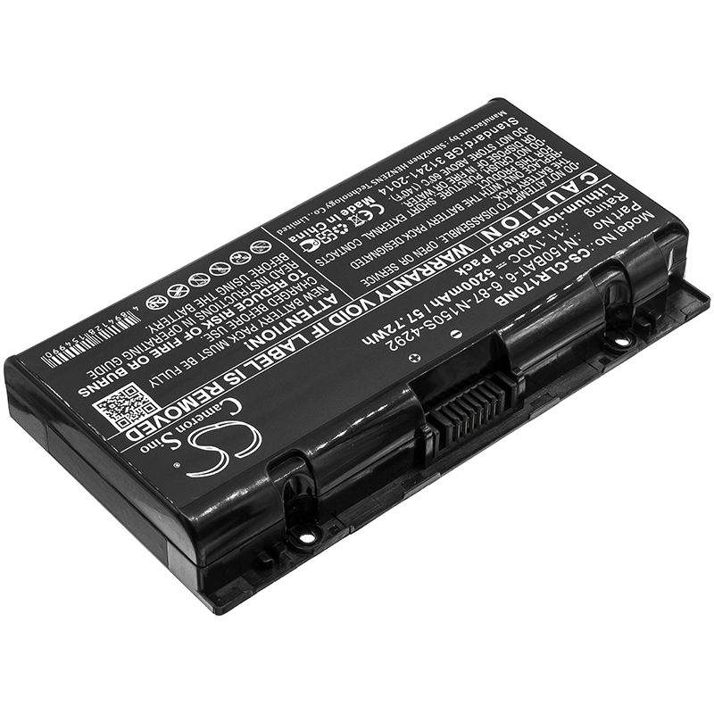 Li-ion Battery fits Clevo, N150rd, N150rd1 11.1V, 5200mAh Notebook & Laptop Cameron Sino Technology Limited