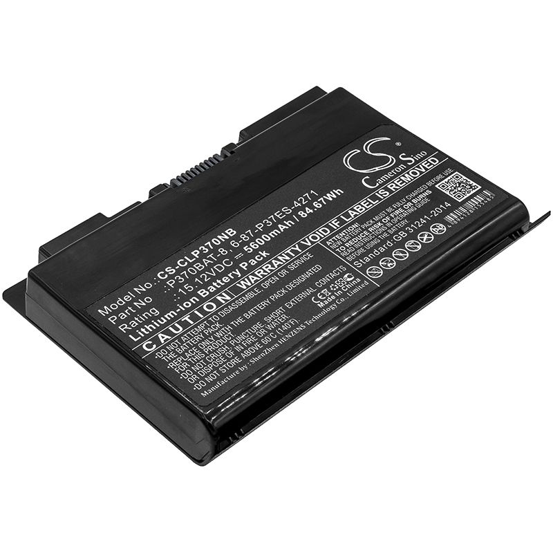 Li-ion Battery fits Clevo, P370em, P370em3 15.12V, 5600mAh Computer Cameron Sino Technology Limited (Suspended)