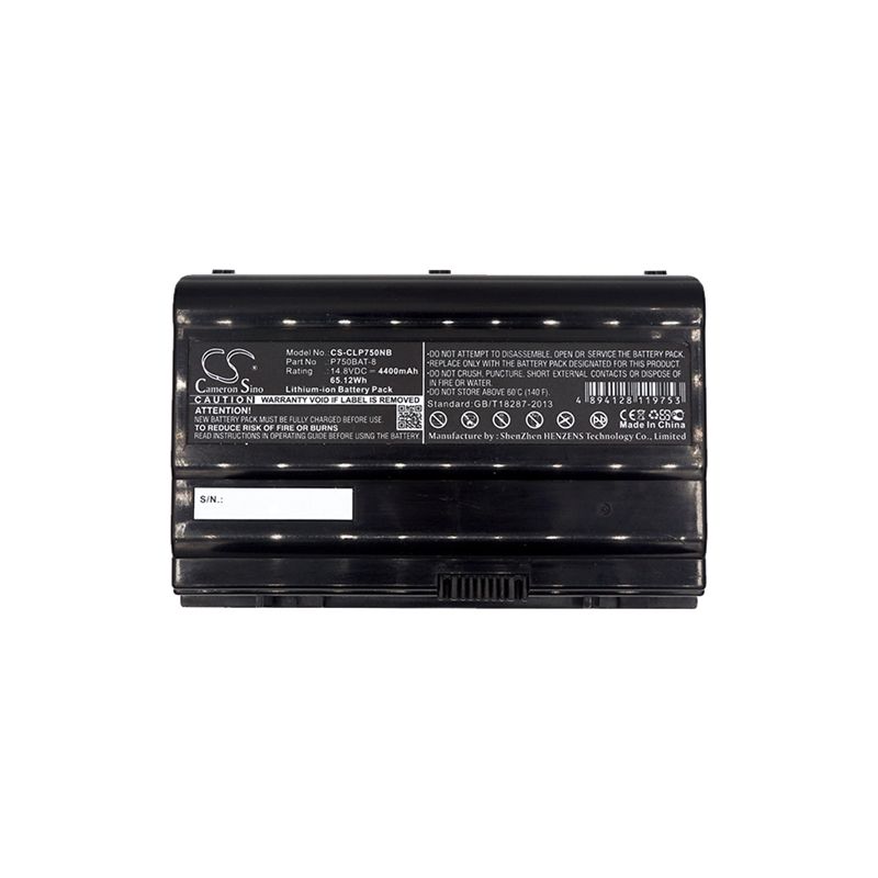 Li-ion Battery Fits Clevo, P750zm, P751zm, P770zm 14.8v, 4400mah Notebook & Laptop Cameron Sino Technology Limited