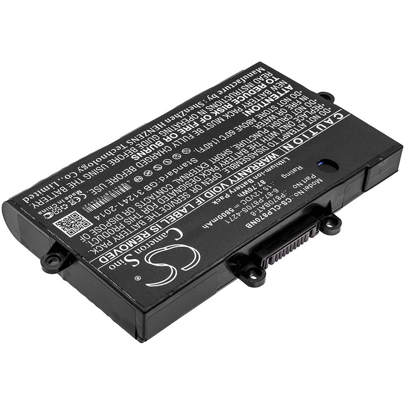 Li-ion Battery fits Clevo, P775dm3, P8700s 15.12V, 5800mAh Notebook & Laptop Cameron Sino Technology Limited