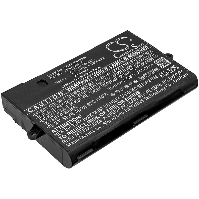 Li-ion Battery fits Clevo, P775dm3, P8700s 15.12V, 5800mAh Notebook & Laptop Cameron Sino Technology Limited
