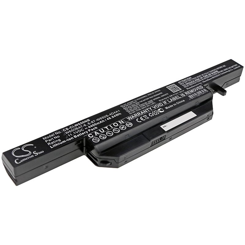 Li-ion Battery fits Clevo, S650sc, W650dc 11.1V, 4400mAh Notebook & Laptop Cameron Sino Technology Limited