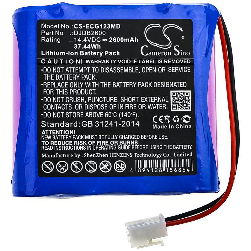 Li-ion Battery fits Cmics, Ecg-1230s 14.4V, 2600mAh Medical Cameron Sino Technology Limited