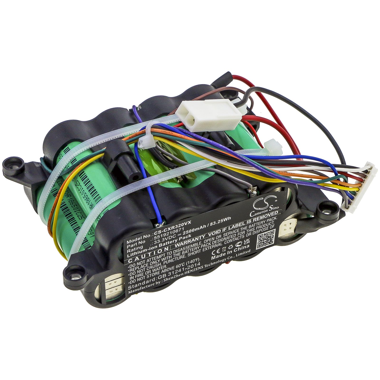 Li-ion Battery fits Colombina, Xlr32, Xlr32led.bk, Xlr32lmd.bk 33.3V, 2500mAh Vacuum Cameron Sino Technology Limited