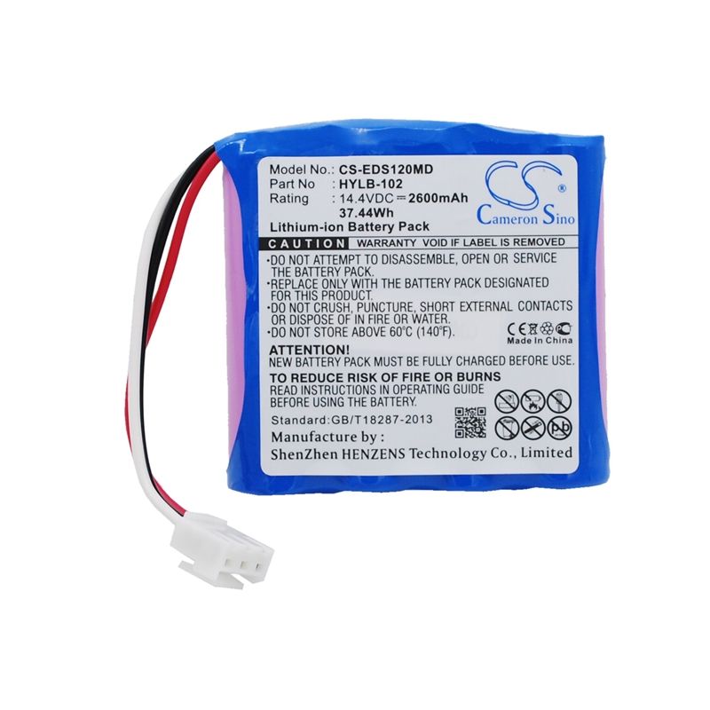 Li-ion Battery Fits Comen, Cm1200b Ecg, Cm-1200b Ecg, Edan 14.4v, 2600mah Medical Cameron Sino Technology Limited
