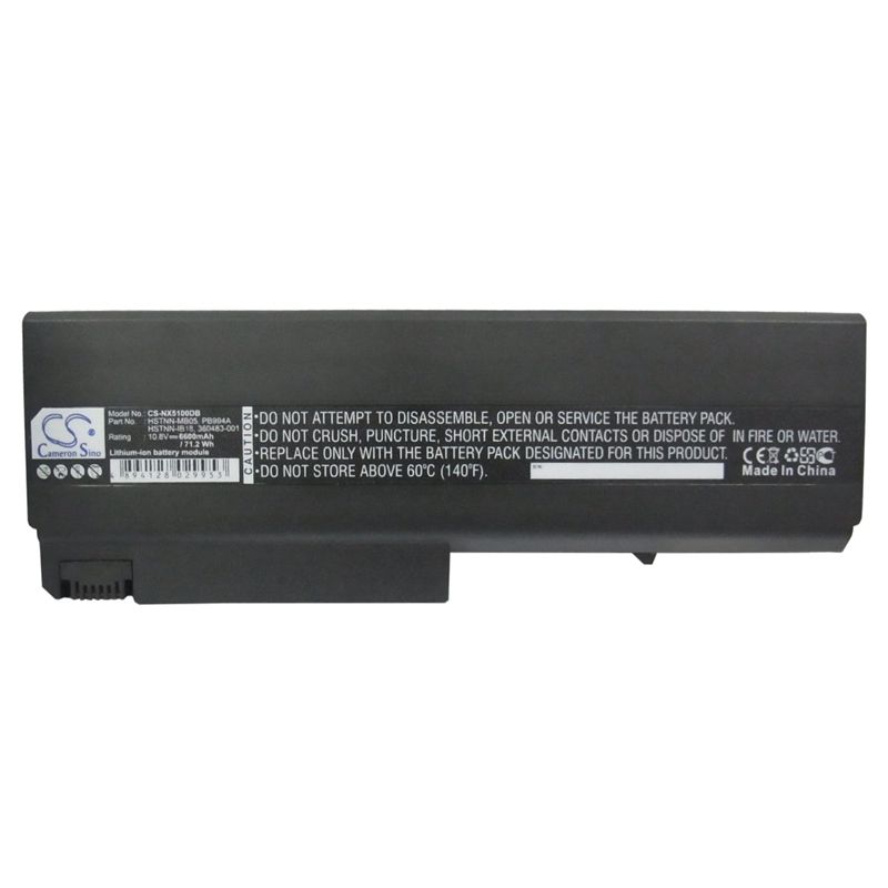 Li-ion Battery fits Compaq, Business Notebook 6510b, Business Notebook 6515b, Business Notebook 6710b 10.8V, 6600mAh Notebook & Laptop Cameron Sino Technology Limited
