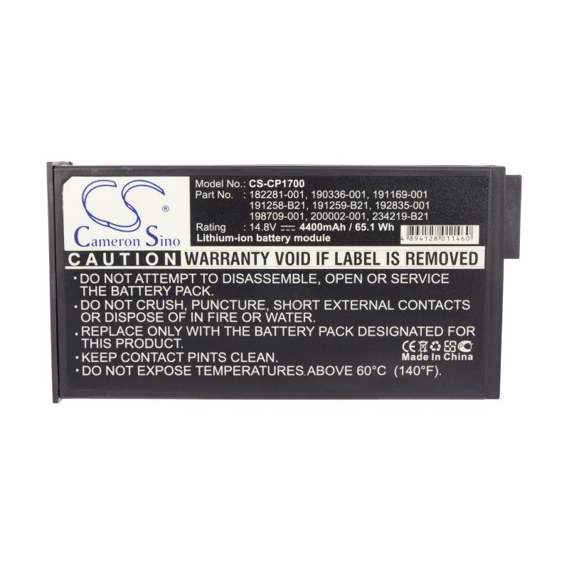 Li-ion Battery Fits Compaq, Evo N100, Evo N1000c, Evo N1000c-272641-b21 14.8v, 4400mah Computer Cameron Sino Technology Limited