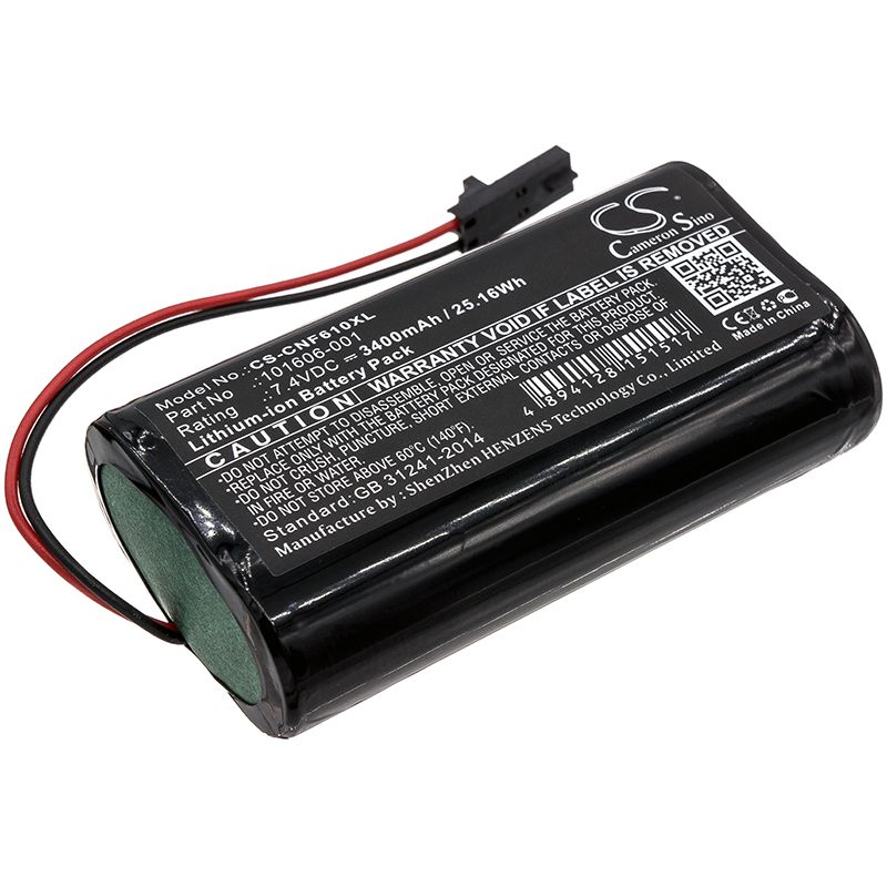Li-ion Battery fits Comsonics, 101610-df, Qam Sniffer 7.4V, 3400mAh