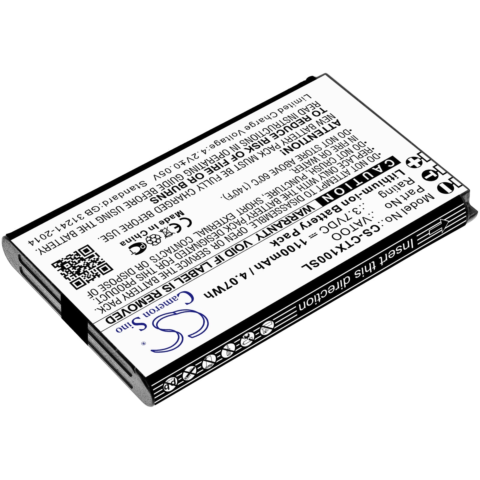 Li-ion Battery fits Contacta, Rf-rx1, Rf-trx 3.7V, 1100mAh Stage Monitor System Cameron Sino Technology Limited