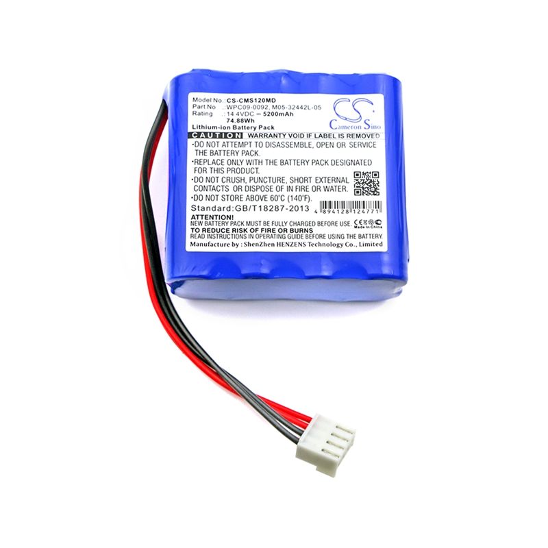 Li-ion Battery fits Contec, Ecg 1201, Ecg 1201g, Ecg-1201 14.4V, 5200mAh Medical Cameron Sino Technology Limited