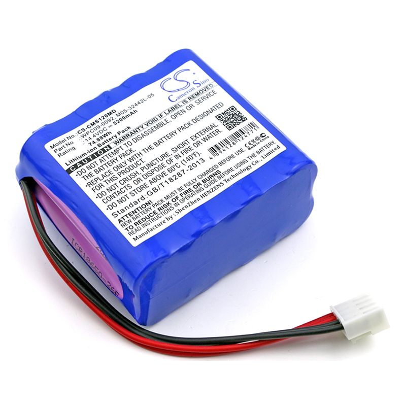 Li-ion Battery fits Contec, Ecg 1201, Ecg 1201g, Ecg-1201 14.4V, 5200mAh Medical Cameron Sino Technology Limited