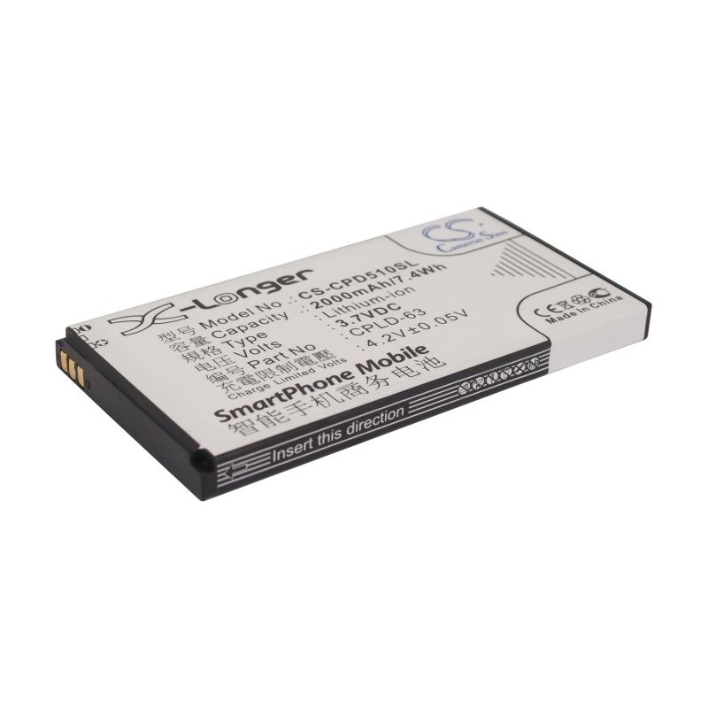 Li-ion Battery fits Coolpad,2168, d21, d508 3.7V, 2000mAh Mobile & SmartPhone Cameron Sino Technology Limited