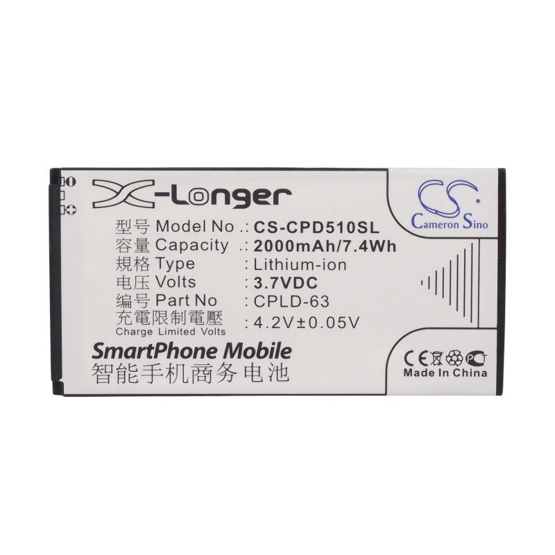 Li-ion Battery fits Coolpad,2168, d21, d508 3.7V, 2000mAh Mobile & SmartPhone Cameron Sino Technology Limited