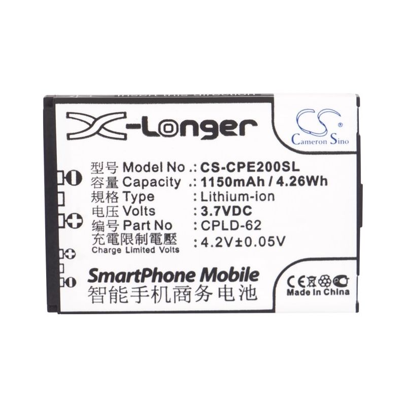 Li-ion Battery fits Coolpad,5800, d280, d520 3.7V, 1150mAh Communications Cameron Sino Technology Limited (Suspended)