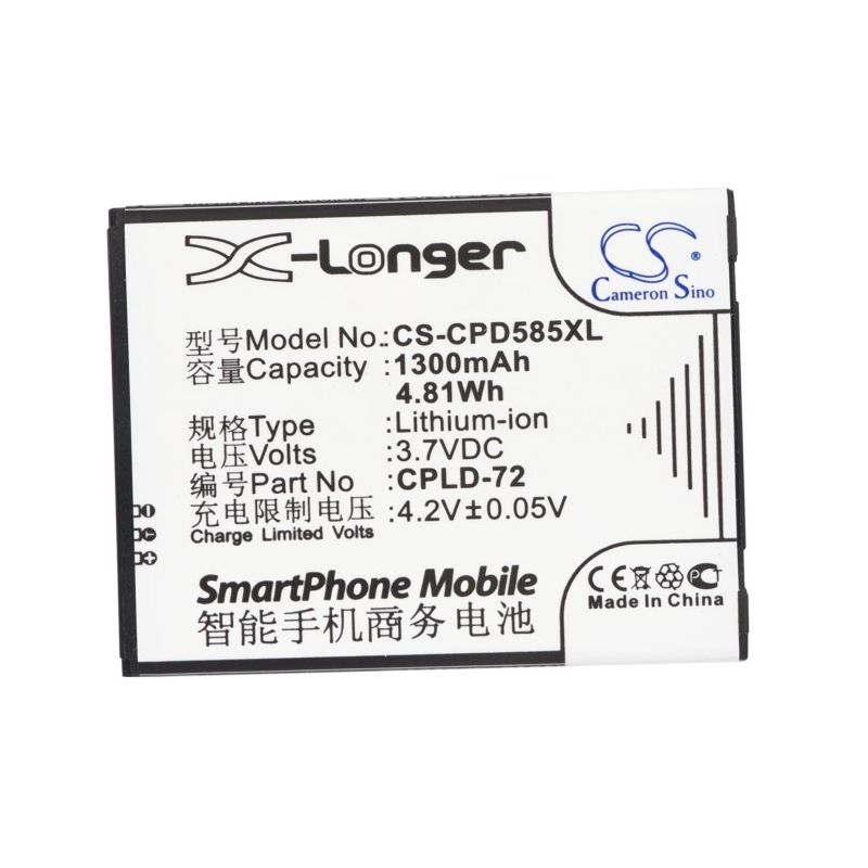 Li-ion Battery fits Coolpad,5832,5855 3.7V, 1300mAh Communications Cameron Sino Technology Limited (Suspended)