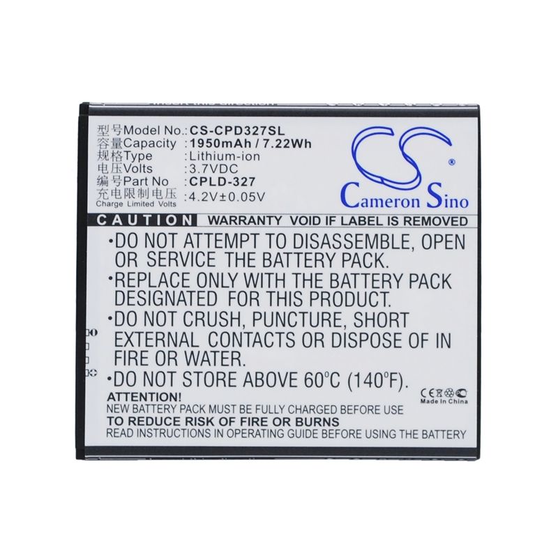 Li-ion Battery fits Coolpad,5952, 7620l,8729 3.7V, 1950mAh Mobile & SmartPhone Cameron Sino Technology Limited