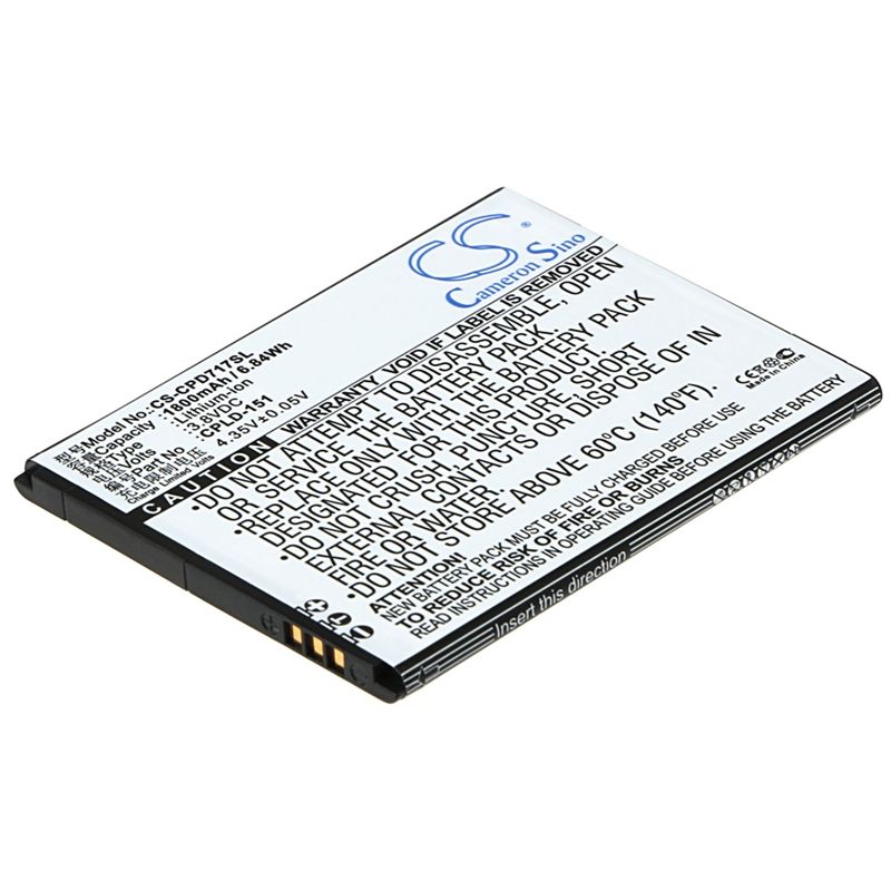 Li-ion Battery fits Coolpad,8717 3.8V, 1800mAh Communications Cameron Sino Technology Limited (Suspended)
