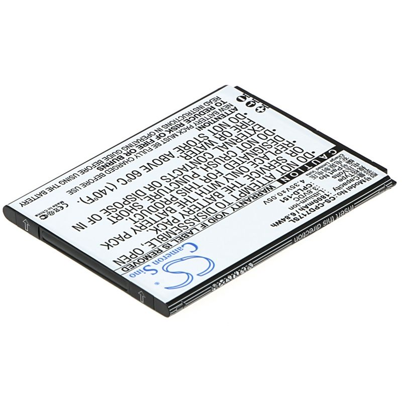 Li-ion Battery fits Coolpad,8717 3.8V, 1800mAh Communications Cameron Sino Technology Limited (Suspended)