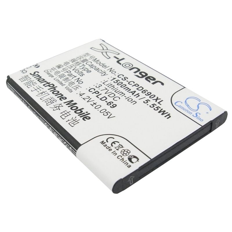 Li-ion Battery fits Coolpad,8809 3.7V, 1500mAh Communications Cameron Sino Technology Limited (Suspended)
