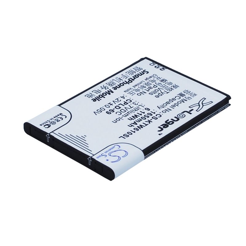Li-ion Battery fits Coolpad,8809, k-touch, e610 3.7V, 1650mAh Communications Cameron Sino Technology Limited (Suspended)