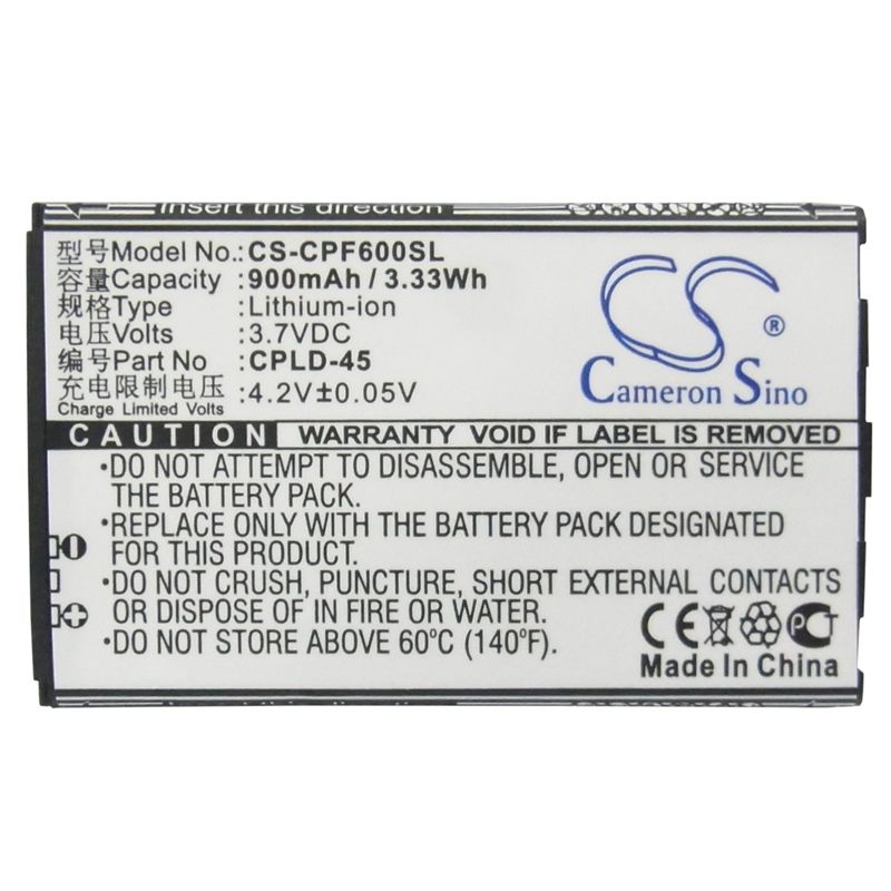 Li-ion Battery fits Coolpad,8830, e506, f600 3.7V, 900mAh Mobile & SmartPhone Cameron Sino Technology Limited