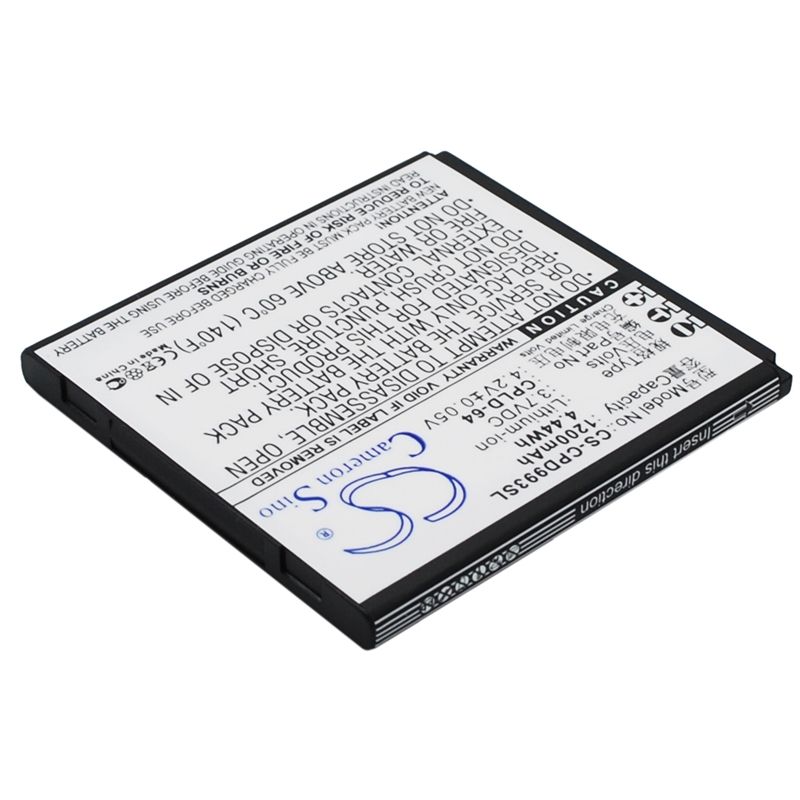 Li-ion Battery fits Coolpad,9930, w702 3.7V, 1200mAh Communications Cameron Sino Technology Limited (Suspended)