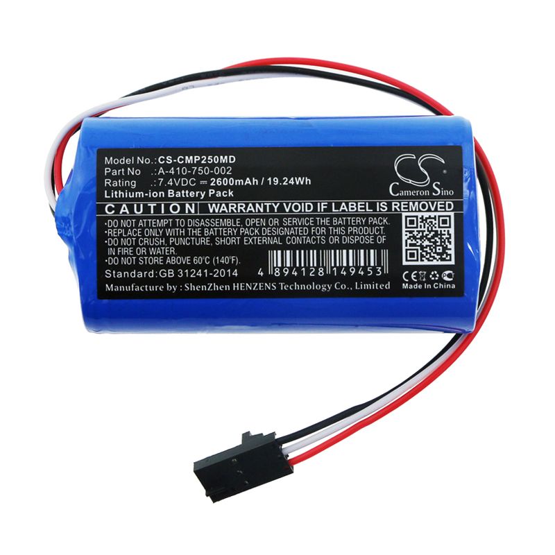Li-ion Battery fits Cosmed, Pony Fx Nta2531 7.4V, 2600mAh Medical Cameron Sino Technology Limited